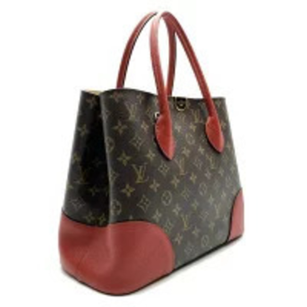 Louis Vuitton Handbag Strap Bag Tote Brown Cerise Red Red Flandrin Monogram
